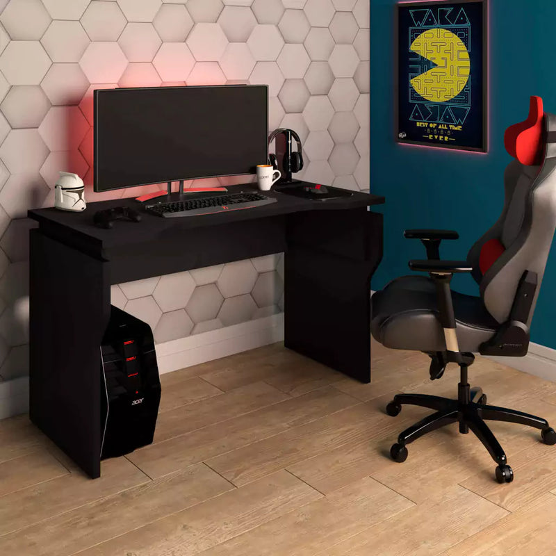 Escrivaninha com regulagem gamer preto Artany