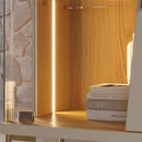 Buffet 4 portas com pés metálicos e LED de 1,79