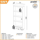 Estante para livros com uma gaveta 100% MDF cor 02