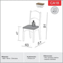 Kit com duas cadeiras de 18mm 100% MDF de alta qualidade