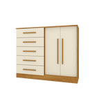 Cômoda de 1,32 com 2 portas e 5 gavetas cor 02