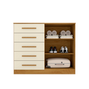 Cômoda de 1,32 com 2 portas e 5 gavetas cor 02