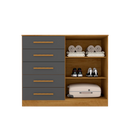 Cômoda de 1,32 com 2 portas e 5 gavetas cor 03