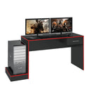 Mesa Escrivaninha Computador Gamer Artely C/ 1 Gaveta Preto/Vermelho