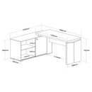 Conjunto Escrivaninha em L com porta + Balcão duas portas