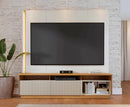 Home theater para TV de até 75 polegadas com LED e portas de correr cor 01