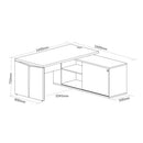 Mesa em L estilo diretor Artany Connect