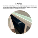 Rack para TV de 1,80 Lumina com fita de LED e pés em madeira Artely Pinho/Off white