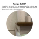 Rack para TV de 1,80 Lumina com fita de LED e pés em madeira Artely Pinho/Off white