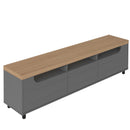 Rack para TV de até 75 polegadas duas portas e uma gaveta cor 01