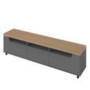 Rack para TV de até 75 polegadas duas portas e uma gaveta cor 01