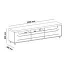 Rack para TV de até 75 polegadas duas portas e uma gaveta cor 01