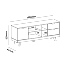 Rack para TV de até 60 polegadas uma porta e duas gavetas