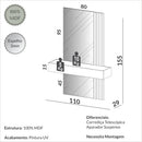 Aparador Suspenso 110cm 01 Gaveta 100% MDF cor 02
