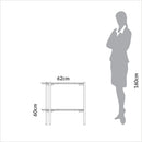Mesa de centro orgânica com pés metálicos de 60cm