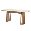 Mesa De Jantar Pés Ripados 180 Cm TM69 Off White Freijó