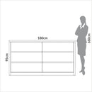 Cômoda de 1,80 com 6 gavetas 100% MDF